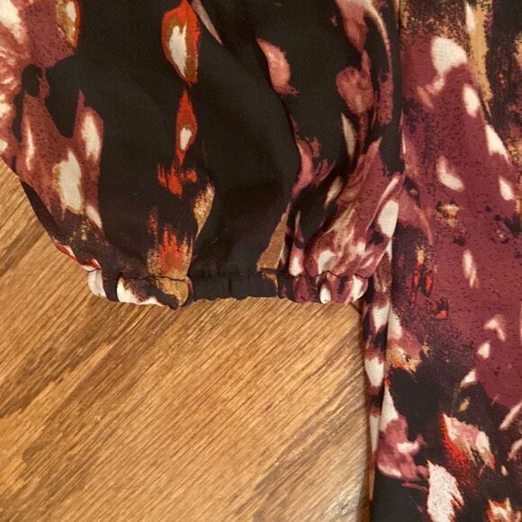 Cato silky shirt shoulderless long sleeved gathers at the wrist size M - Picture 6 of 8